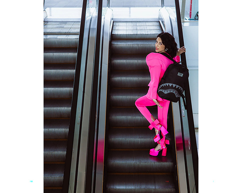 SHARK CENTRAL NYLON BLACK BACKPACK