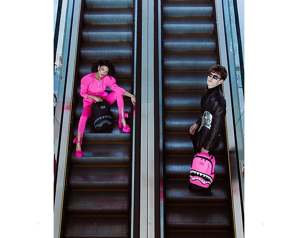 SHARK CENTRAL NYLON BLACK BACKPACK