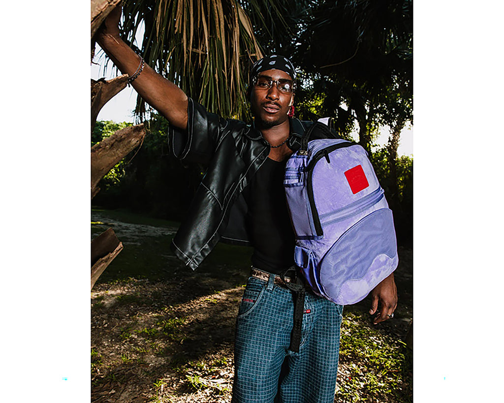 NOOO WAY!!! A REVERSIBLE BACKPACK - PURPLE VELOUR TO OG SHARKS IN PARIS BACKPACK