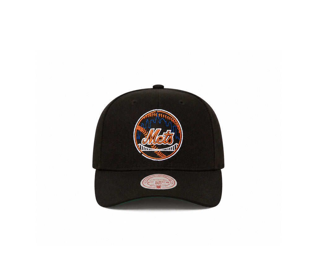 Men's Black New York Mets Neon Logo Pro Crown Snapback Hat
