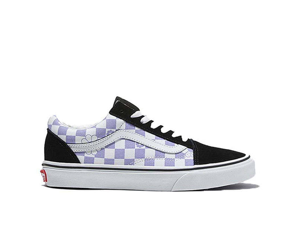 Floral Check Lavender Bk