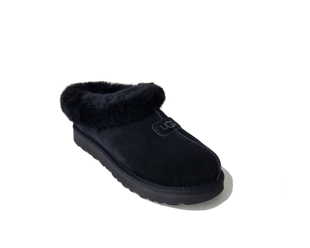 Ladies black ugg slippers deals