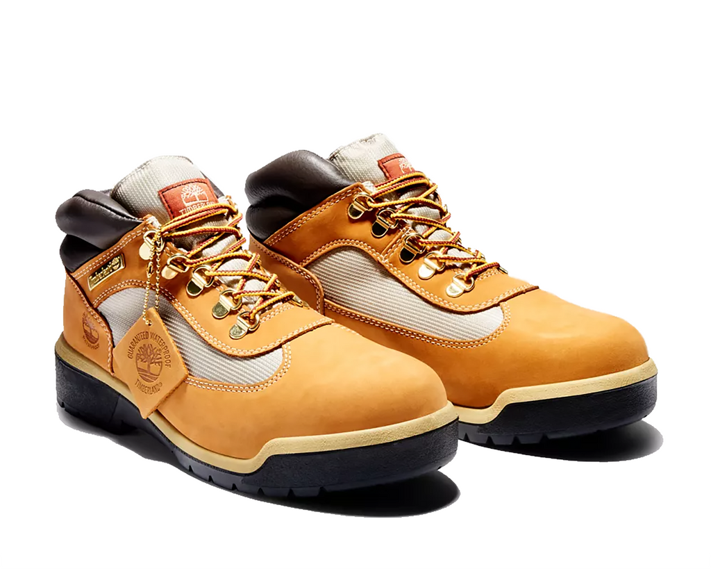 Brown timberland top field boots