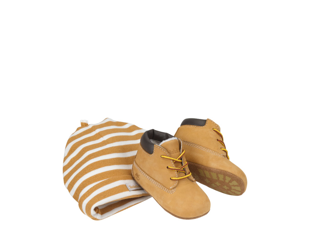 Timberland crib sales bootie with hat