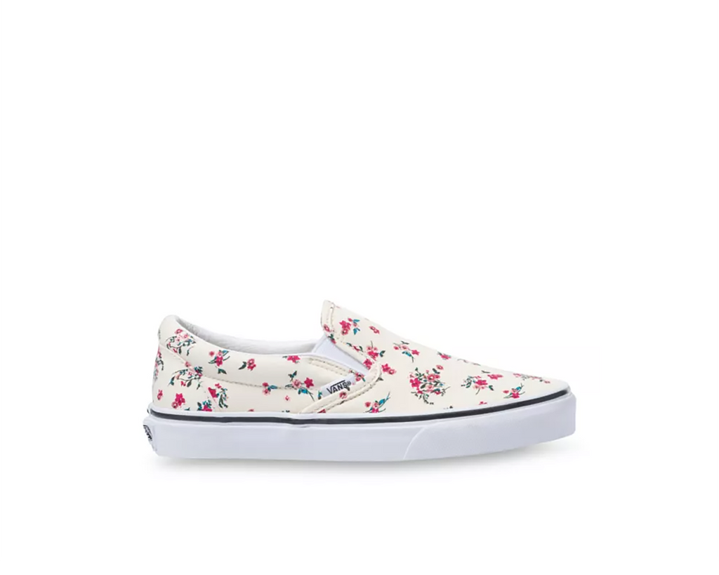 Floral slip discount on vans